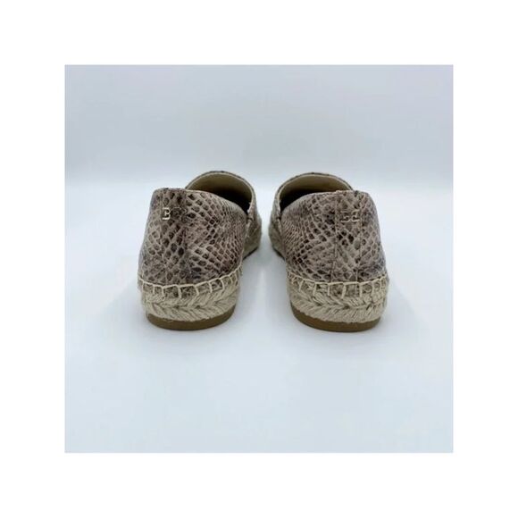 NWT SAM EDELMAN Womens Beige Snake Kesia Platform  Leather Espadrille Shoes 9 M - Picture 2 of 4